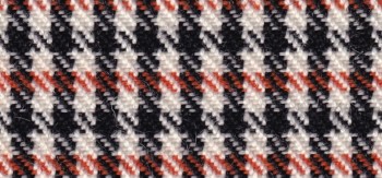 Bezugstoff Pepita / houndstooth orange /weiss