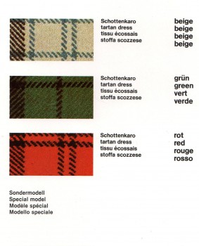 Bezugstoff Schottenkaro grün original