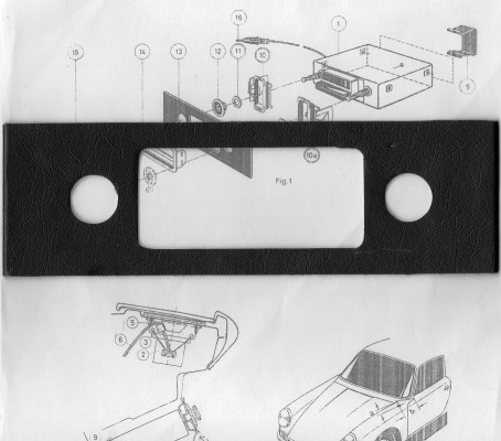 Radioblende Kunstleder schwarz -72