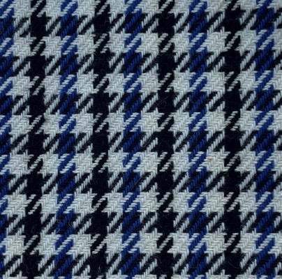 Bezugstoff Pepita / houndstooth blau weiss